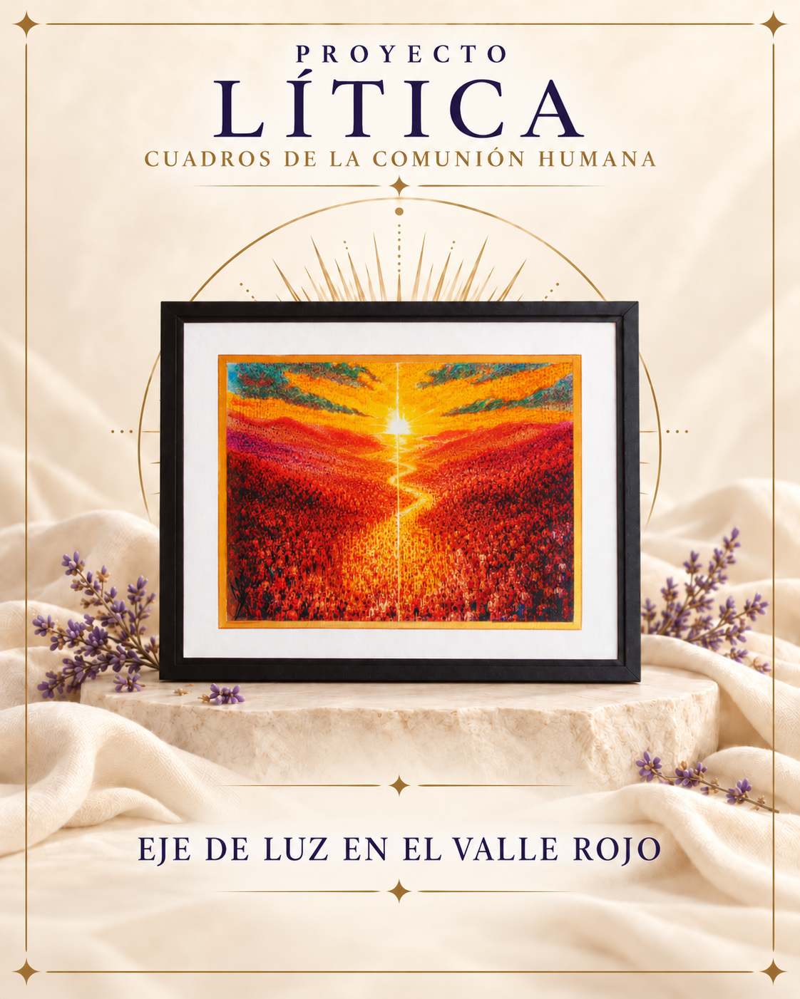 Cuadro Eje de Luz en el Valle Rojo